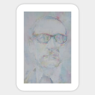 WILLIAM S. BURROUGHS watercolor and acryliic portrait Sticker